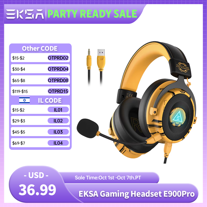Wired Earphone Lightning - Игровые наушники EKSA E900 Pro с